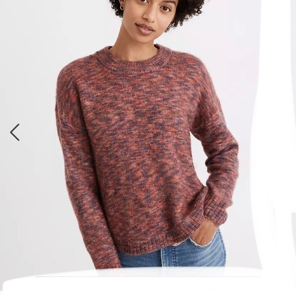 Madewell Space-Dyed Birchmont Side-Button Pullover Sweater